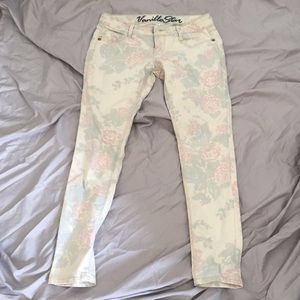 Floral skinny jeans